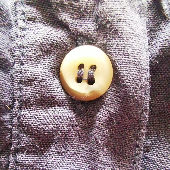 M.i.h Jeans Denim Blue Linen Tunic Dress Sunbeam Small Knee Length Button - Picture 6 of 7